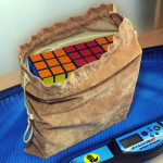 Сумочка для кубов 11×11 коричневая