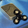 Спиннер металлический LED Clover со светодиодами, чёрный