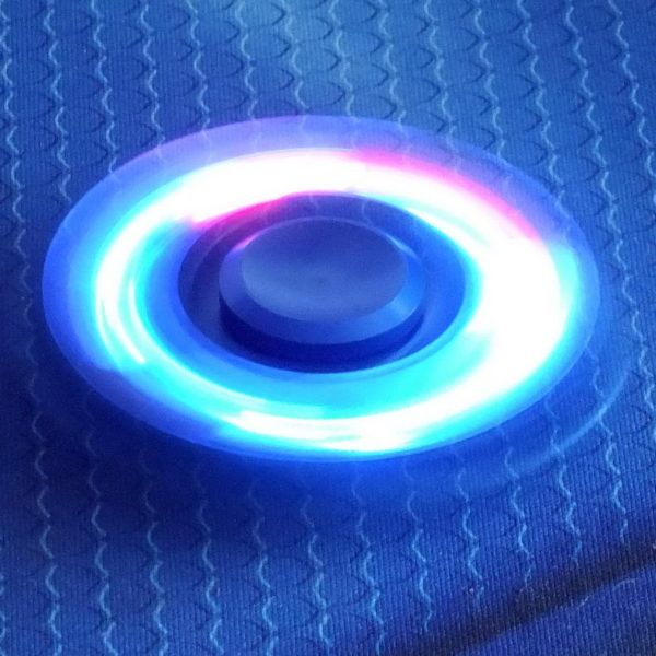 Спиннер металлический LED Clover blue