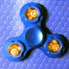 Спиннер металлический LED Clover blue